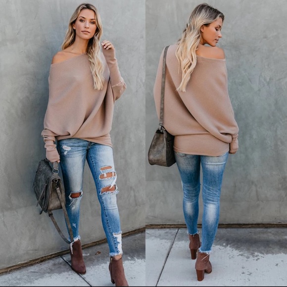 GRACEY-Fine Knit Asymmetrical Sweater - Picture 3 of 3